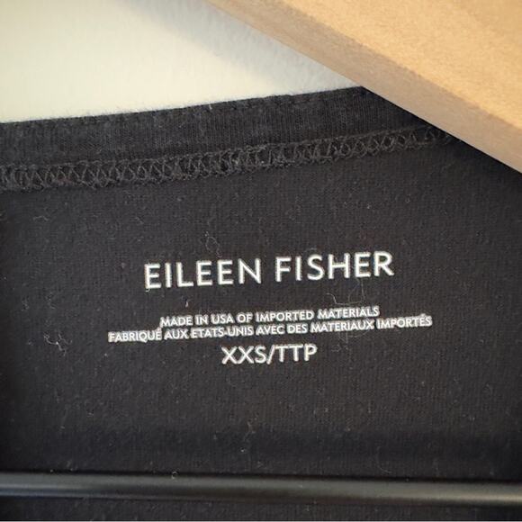 Eileen Fisher Cotton Blend Short Sleeve Square Mini Dress Pockets Casual stretch - Picture 7 of 9